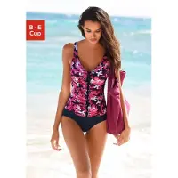 Petite fleur Fato de banho azul escuro / rosa / branco
