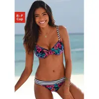 Venice beach Top de biquíni 'Summer' navy / rosa