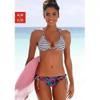 Venice beach Top de biquíni navy / branco