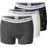 Ralph Lauren para homem. 714830299156 Conjunto de 3 cuecas clássicas de algodão branco, cinza, preto (S), Casual