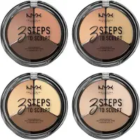 Nyx Professional Makeup Bronzer 3 Steps To Sculpt Face Light