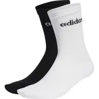 Adidas Meias de desporto 'Linear Crew Cushioned 3 Pairs' cinzento / preto / branco