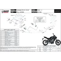 MIVV Sistema de escape Gp Pro com EG-BE MT-07/ F-07 21- BLACK