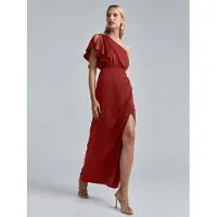 BWLDR Vestido 'Fargo' vermelho escuro