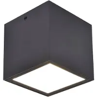Lutec Candeeiro de teto exterior LED GEMINI, cinzento escuro, 9 x 9 cm, IP65