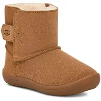 Ugg unisex para criança. 1157634T Keelan II Botins em pele castanha (27.5), Couro, Marrom, Plano, Velcro, Casual, moda infantil