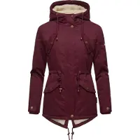 MARIKOO Parka de inverno 'Manolya' vermelho vinho
