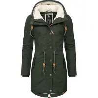 Ragwear Parka de inverno 'Canny' castanho claro / verde escuro