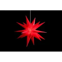 Sterntaler Estrela LED , vermelha, Ø 55 cm, 18 pontas, IP44