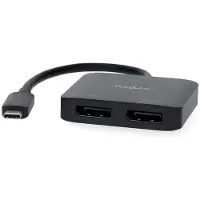 Nedis Adaptador Usb-c Macho Para 2x Displayport Fêmea Usb 3.2 Gen 1 4k Pvc 0.2 M 60hz