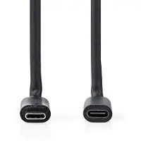 Nedis Ccgl64010bk20 Cabo Usb 3.2 Gen 1 Usb-c M-usb-c F 4k A 5gbs Niquelado 2 M 60w 60hz