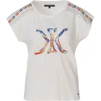 KOROSHI Camisa genciana / azul claro / laranja / branco