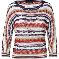 KOROSHI Pullover azul / azul claro / vermelho / branco