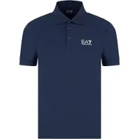 EA7 para homem. 8NPF14_PJVQZ Camisa pólo PJVQZ azul-marinho (M), Branco, Casual, Algodão, Manga curta