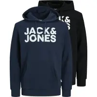 Jack & Jones Sweatshirt 'JJECorp' navy / preto / branco