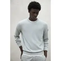 Ecoalf para homem. MCMGAKNTAIL00639S25-007 Camisola de cauda cinzenta (S), Casual, Cinza, Algodão orgânico, Sustentável