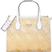 GUESS Borsa A Mano hwsw8665220 bianca e beige — Borsa a mano