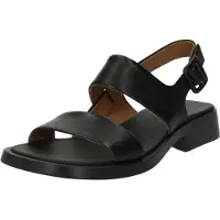 Camper para mulher. K201486-005 Sandálias de couro Dana preto (38), Plano, Fivela, Casual