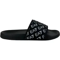 EA7 unisex. 7X000109_AF15125 Chinelos All Over Logo preto (39), Plano, Nenhum, Casual, Beachwear