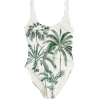 Next Fato de banho creme / verde