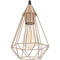 Eglo Candeeiro de suspensão Tarbes, cobre, 3 luzes, alongado