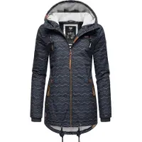 Ragwear Casaco de inverno 'Zuzka' azul noturno / castanho / branco