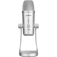 Boya BY-PM700SP - Microfone de Estúdio USB - 4 características de captação - Prateado