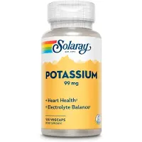 Solaray Citrato De Potássio 99 Mg 60 Unidades