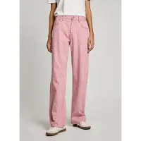 Pepe Jeans para mulher. PL204998 Calças de ganga de corte largo com riscas cor-de-rosa (26/32), Casual, Denim, Sustentável