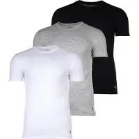 Ralph Lauren para homem. 714830304002 Pack 3 T-shirts Tripulação branca, cinzenta, preta (L), Preto, Branco, Casual, Homewear, Cinza, A