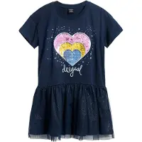 Desigual , Vestido curto coração, Azul, 11/12