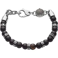 Diesel Pulseira preto / prata