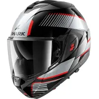 Shark Oxo Sikter capacete articulado Preto/Prateado/Vermelho XL unissexo
