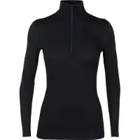 Icebreaker - Primeiras camadas mulher - W Merino 200 Oasis LS Half Zip Black para Mulher - Tamanho L - Preto