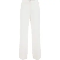 We fashion Calças com vincos branco
