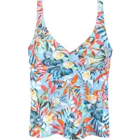 Venice beach Top de tankini azul / azul claro / laranja / salmão