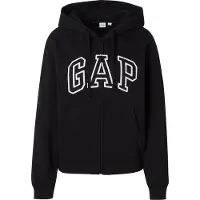 Gap Casaco em moletão 'HERITAGE' preto / branco