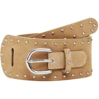 Desigual , Cinto de pele dupla, Cow Split Leather, Marrom, 90