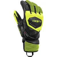 LEKI - Luvas ski - WCR Venom SL 3D Black/Ice Lemon para Unissexo - Tamanho 9 - Preto