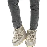 Moon Boot para mulher. 80D1409350 Botas Icon Low Glance Bronze (39/41), Plano, Nenhum, Casual, Neve