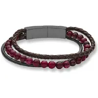 Police Leather triple Bracciale da uomo PJ26552BLK.02