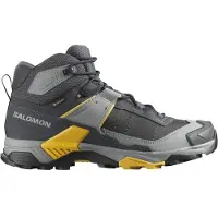 Salomon - Calçado caminhada homem - X Ultra 5 Mid GTX M Asphalt / Monument / Spicy Mustard para Homem - Tamanho 42 2/3 - Cinzento