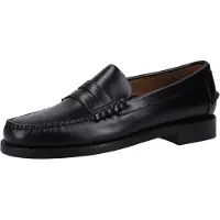Sebago para homem. 7000300 Mocassins clássicos de couro preto (40), Plano, Nenhum, Casual, Sapatos de Festa