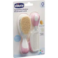 Chicco Spazzola e Pettine Capelli Rosa 0M+ — Spazzola e Pettine