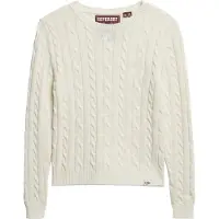 Superdry para mulher. W6110685A Camisola bege Essentials Slim (S), Casual, Acrílico