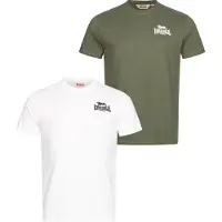 Lonsdale Camisa 'Blairmore' oliveira / preto / branco