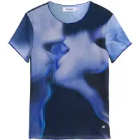 Desigual , Camiseta beijo manga curta, Azul, S