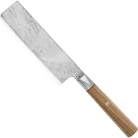 Mcusta Zanmai Nakiri ZBX2-3008DS, 33-Layer Damascus/VG10, Hinoki Handle, Knivesandtools Exclusive, faca para legumes, 16,5 cm