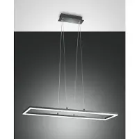 FABAS LUCE Luminária suspensa Bard LED, 92x32 cm, antracite