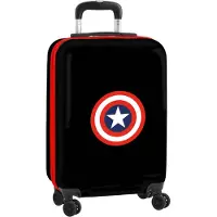 Safta Mala Com Rodinhas Captain America Teen Cabin 20´´ 40.1l 34.5x55x20 Cm